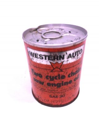 Vintage Western Auto 2 Cycle Oil Can Full
