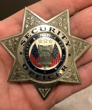 Security Officer 7 - Point Star Badge - Silver