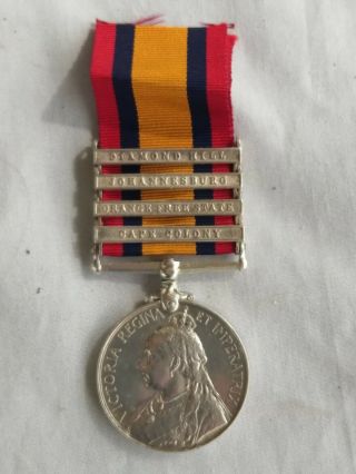 Australian Boer War Qsa Medal With 4 Bars.  Nswamc.  Diamond Hill,  Johannesburg