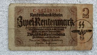 German Ww2 Waffen Ss Banknote