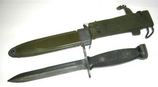 Vintage US Military M7 Bayonet w/USMA81 PWH Scabbard 2