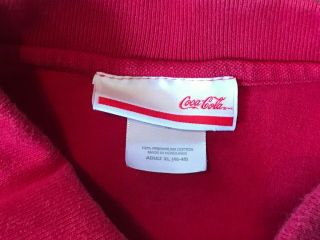 Men’s Vintage Red Coca - Cola Polo Shirt Size XL 3