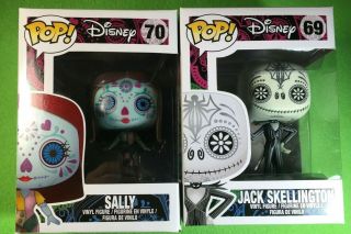 Funko Pop Nightmare Before Christmas Jack & Sally Day Of The Dead Disney 69,  70