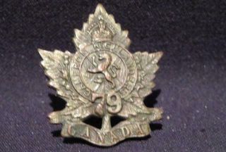 79th Cameron Highlanders Of Canada Wwi/pre - Wwi Left Side Collar Dog