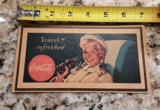 Old Coca - Cola 7 " Ink Blotter Card