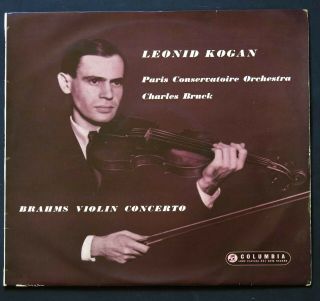 Leonid Kogan / Brahms Violin Concerto / Uk Mono Lp Columbia 33cx 1506 / Plays Ex