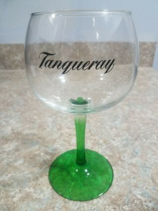 Tanqueray Limited Edition Green Stem Gin / Cocktail Balloon Glass,  8” Tall