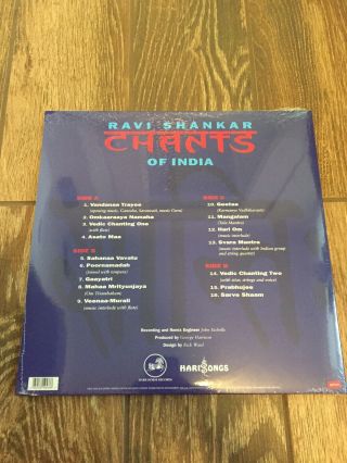 Ravi Shankar George Harrison “Chants Of India” RSD Double LP Red Vinyl Record 2
