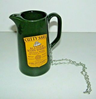 Vintage Cutty Sark Blended Scots Whisky Water Pitcher Advertising Barware E.  C.