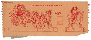 1958 Fritos Corn Chips Cardboard Pkg Cutout: " Frito Kid Cutouts "