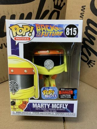 Funko Pop Movies Marty Mcfly Back To The Future Radiation Suit 815 2019 Nycc