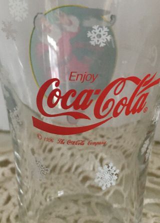 2 - 1996 And 2 - 1997 Coca Cola Santa Christmas Glasses 3