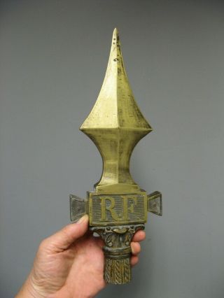 Ancienne Hampe De Drapeau En Bronze Rf Iii République.