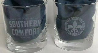 Southern Comfort Whiskey Glasses Set Of 2 Orleans Man Cave Barware Gift