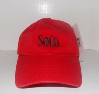 Red Baseball Cap Hat Southern Comfort Soco Whiskey Orleans Adjustable