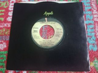 The Beatles George Harrison Apple 45 record THIS GUITAR 1975 All Rights label 2