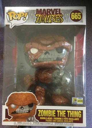 Funko Pop Zombie The Thing 2020 Sdcc Exclusive Marvel 10”