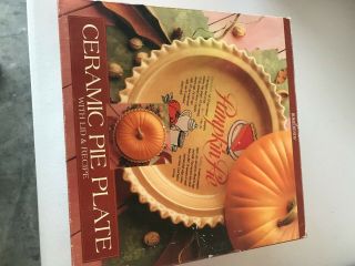Thanksgiving Ceramic Pumpkin Pie Dish&lid