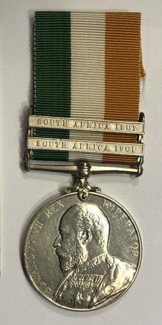 UK British A KING ' S SOUTH AFRICA MEDAL 2 Clasps,  Named to PTE Lance 2