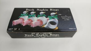 Set Of 4 Duck Napkin Rings Designed By Ron Gordon Designs Flaw