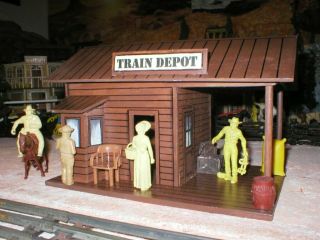 Western Playset Building Train Depot Same Scale As Marx And Gunsmoke Blds