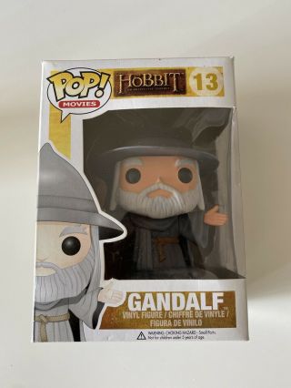 Funko Pop Gandalf Hobbit Movies Lord Of The Rings With Hat Retired Box Damages