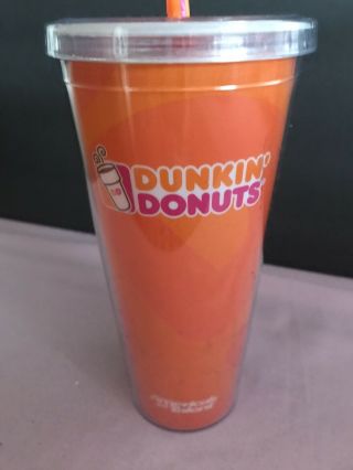 Dunkin Donuts Coffee Tea Tumbler Cup Mug It’s Straw America’s Got Talent Refill