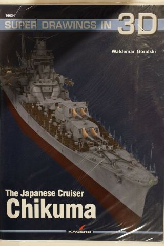 Japanese Cruiser Chikuma Drawings In 3d Kagero 16034 Reference Book