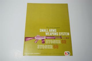 1960s Cadillac Gage Stoner Small Arms Weapons System 62 And 63 Brochure Pamphlet