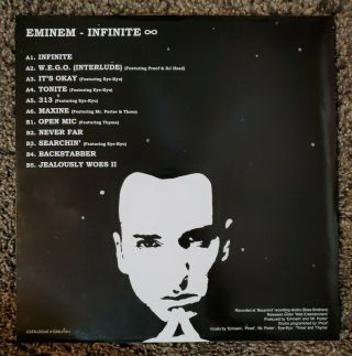 Eminem - Infinite Translucent Pink Colored Vinyl LP Record Limited Edition 2
