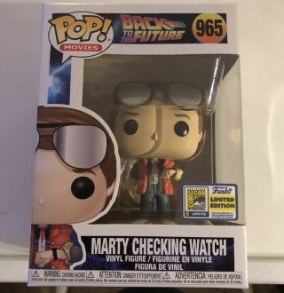 Funko Pop Marty Checking Watch Back To The Future Sdcc 2020 In Hand Ships Fast