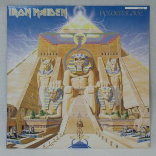 Iron Maiden " Powerslave " Lp Vinyl Pressing Japan W/poster No Obi