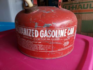 Vintage Eagle 2.  5 Gallon Galvanized Steel Gas Can 2