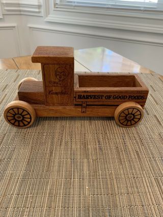 Campbell’s Kids Soup Harvest Of Good Foods Wooden Truck 1987