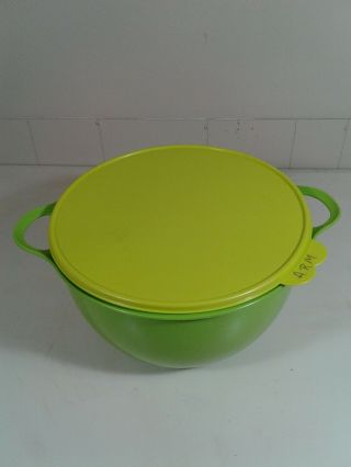 Vintage Tupperware Thatsa Mixing/popcorn/storage Bowl W/ Lid Green