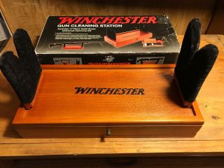 Vintage Stock Winchester Gun Cleaning Kit / Wooden Case / Gun Rest Wingcs17