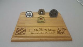 Military Challenge Coin Holder/display 9x12,  3rd Infantry Division
