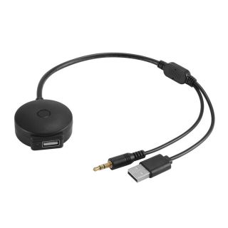 Car Blueteeth Audio 3.  5mm AUX USB Music Adaptor Cable For BMW Auto Mini Cooper 3