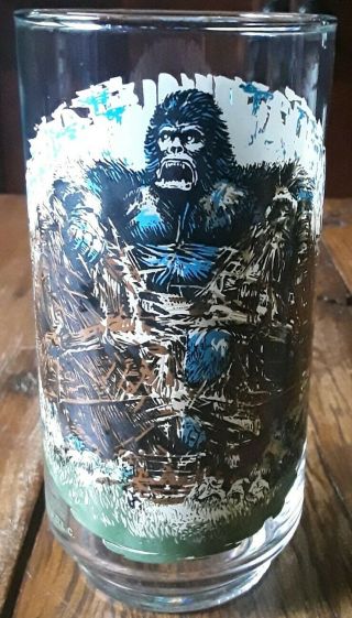 1976 Limited Edition King Kong Movie Promo Glass - Destruction Of Skull Island