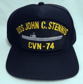 Usn Us Navy Uss John C.  Stennis Cvn - 74 Ships Ball Cap Hat
