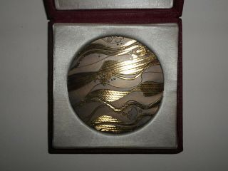 1977 Canoeing World Championship Rowing Participant desk medal plaque with CASE 2