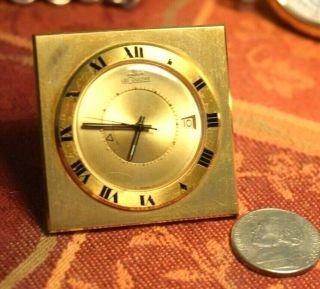 Rare Swiss Le Coultre Memovox Alarm Clock 17 Jewel