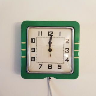 Vintage General Electric Kitchen Wall Clock Model 2f04 Mid Century Ge