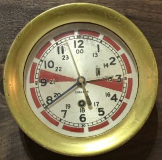Chelsea Antique Ships Radio Room Clock 6 " Dial - Very