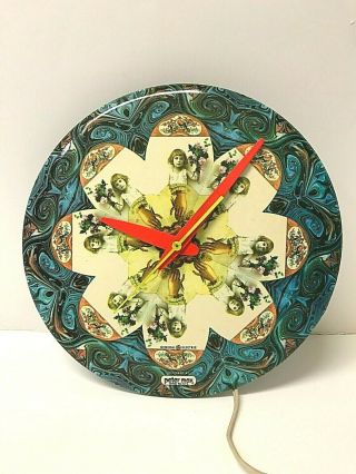 Vintage Peter Max Ge Wall Clock - Flower Girl - Runs - Pop Art - Way Cool