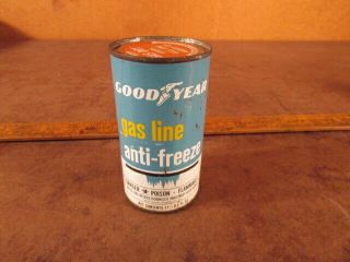 Goodyear Gas Line Antifreeze Metal Can Full Tires Car Truck Garage Gas Station