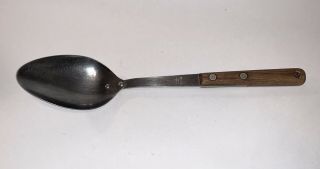 Vintage 11.  5 " Maid Of Honor Stainless Serving Basting Spoon - Wood Handle Usa