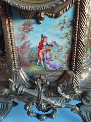 Antique French Louis XVI Style Porcelain & Brass German FHS Clock Victorian Buy 3