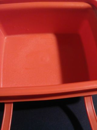 Tupperware Pak N Carry Lunch Box Only 1254 - 11 Red With Handle Vintage 3