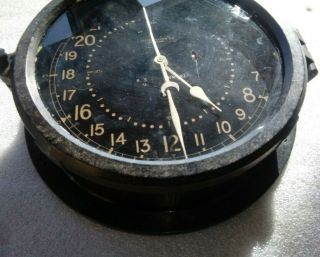Vintage Chelsea Military Ships Clock - Marked: U.  S.  Government - 8 1/2 " Dial